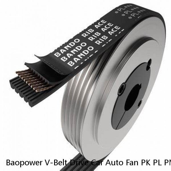 Baopower V-Belt Drive Car Auto Fan PK PL PM PH EPDM Rubber Poly V Ribed Belt Ribbed Multi Rib Motor Engine V Ribed Belt For Cars