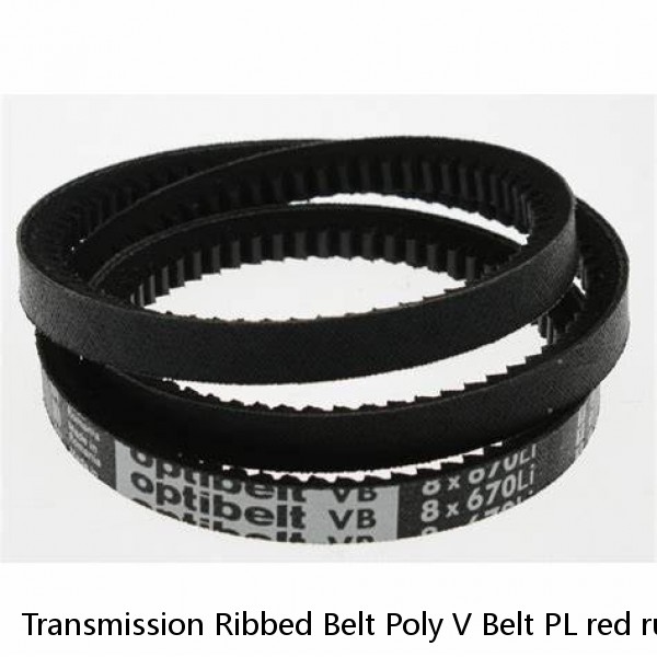 Transmission Ribbed Belt Poly V Belt PL red rubber coated Belt